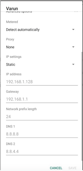 enter the IP address
