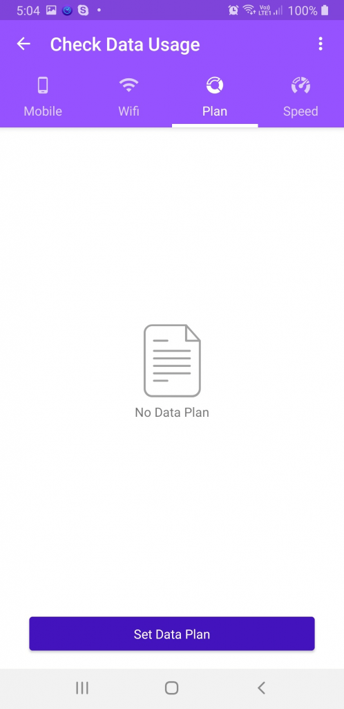 Check Data Usage