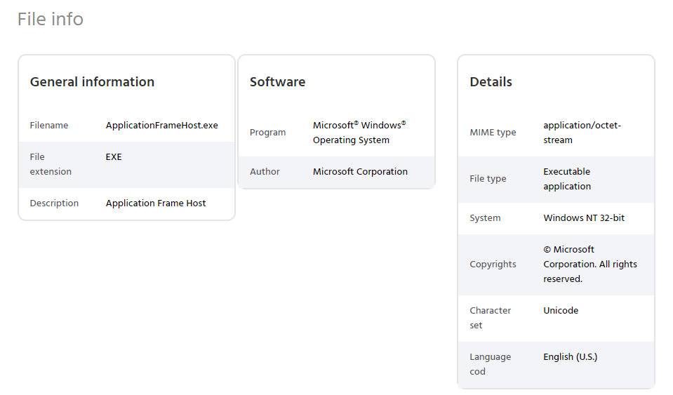 Application frame host что это за процесс windows 10