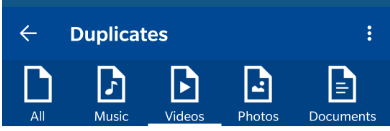duplicate files are categorized