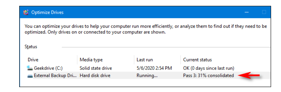 windows 10 defrag hard drive
