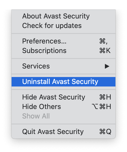 manually remove avast from mac