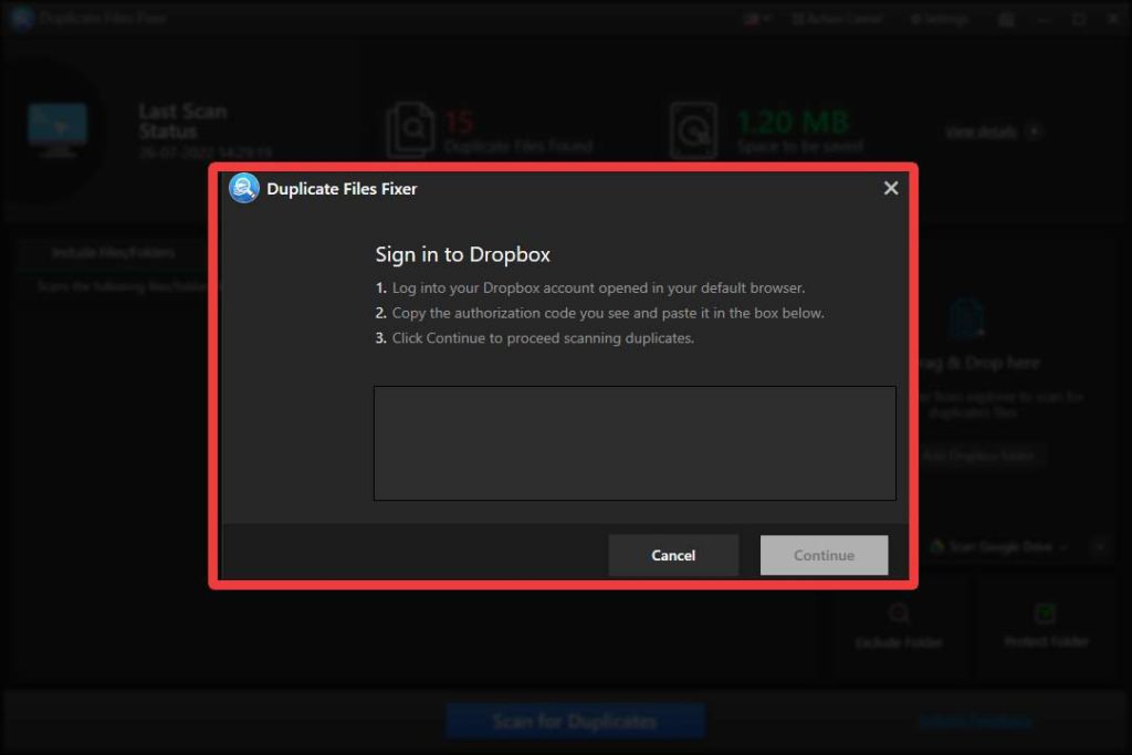 delete duplicates on dropbox 1
