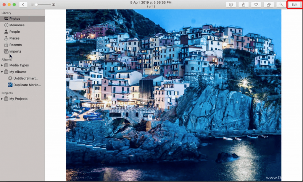 cropping and editing photos on mac