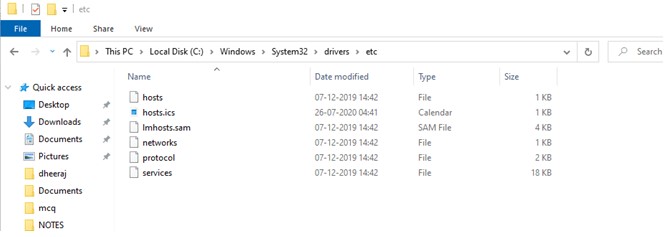 Hosts file