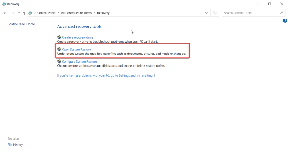 Open System Restore, windows ctf loader