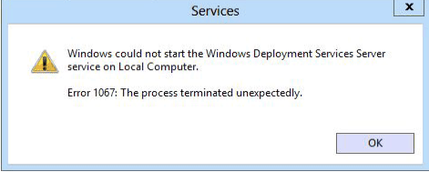 Process Unexpectedly Terminated