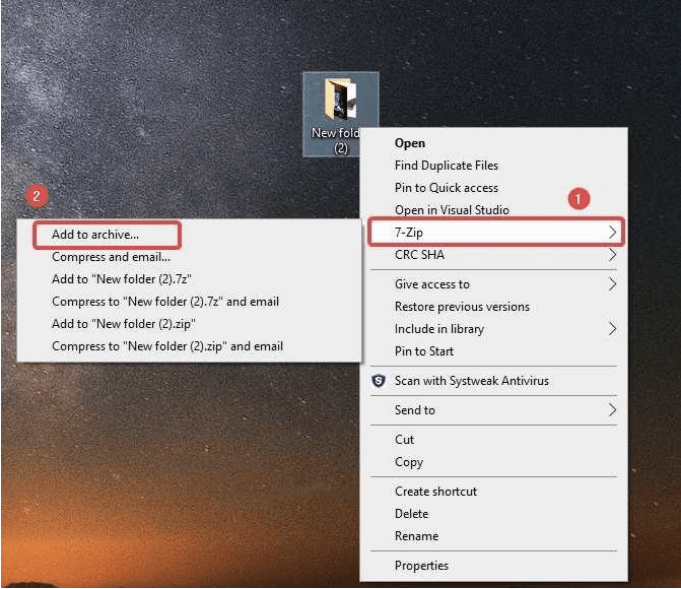 Using 7-Zip to protect Zip file