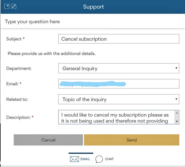 Email Request Form
