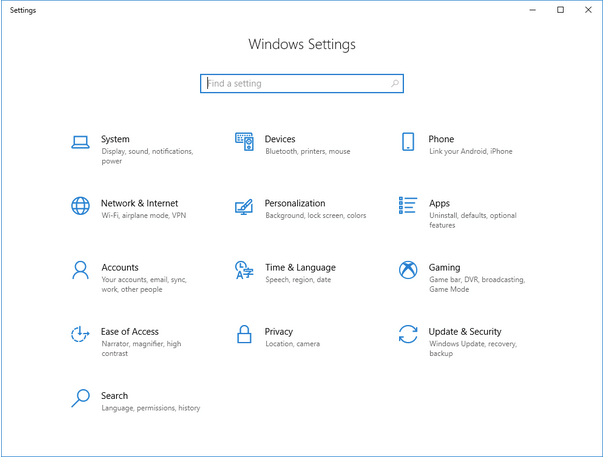 Windows Settings
