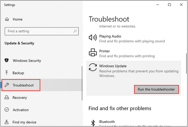 Windows Update Troubleshooter