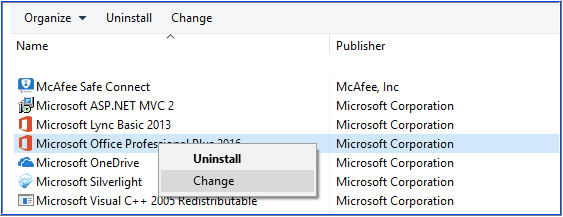 Repair Microsoft Office