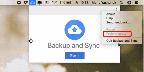 google drive backup and sync mac