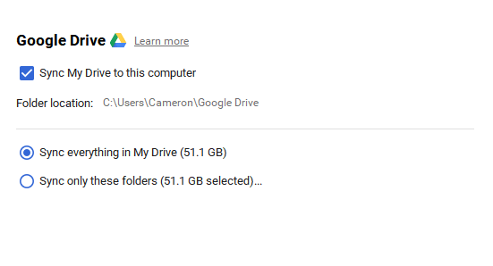 google drive to this computer