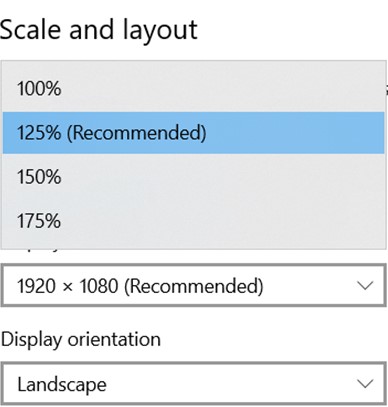 Display Settings window