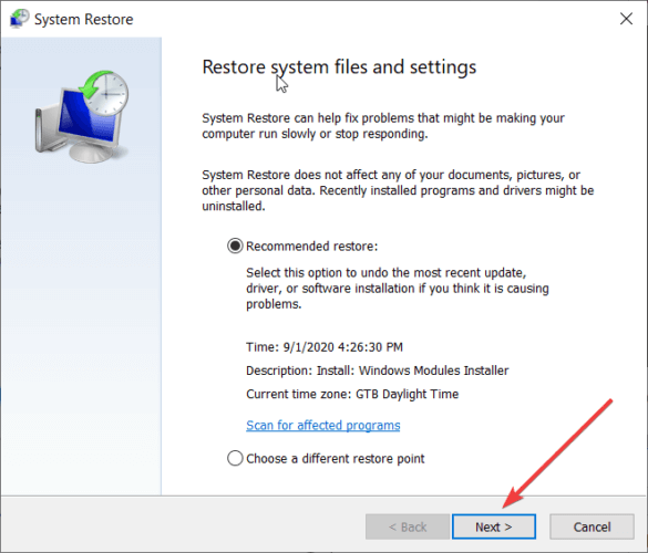 on-screen instructions