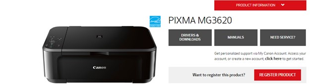 drivers for canon pixma mg3620