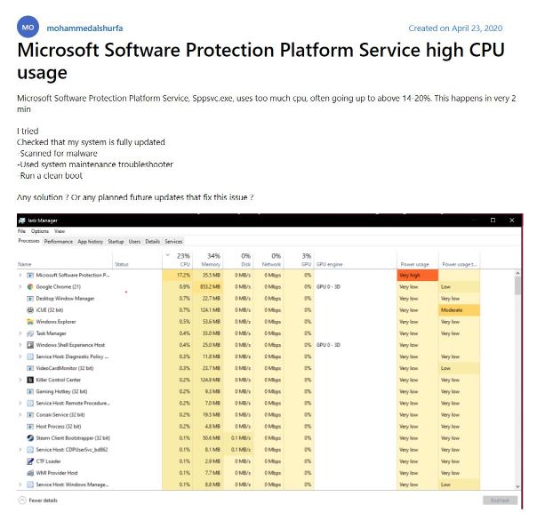 Platform service high CPU Usage