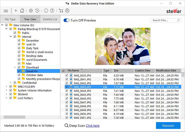 Recover to save recovered data