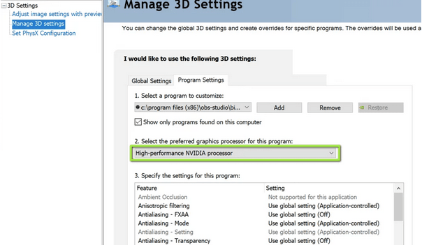 Adjust GPU Settings