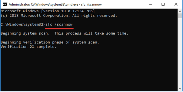 Perform an SFC scan.