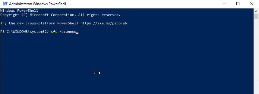 Windows PowerShell window