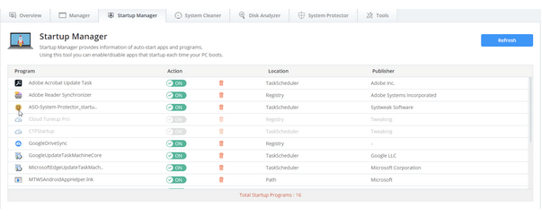 disable unwanted startup items