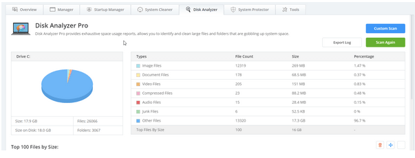 clean large files and folders