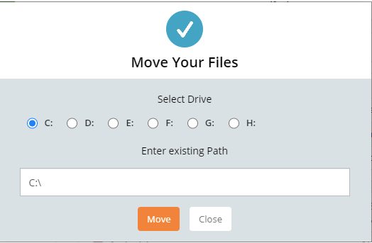 click select the path you want to move the file