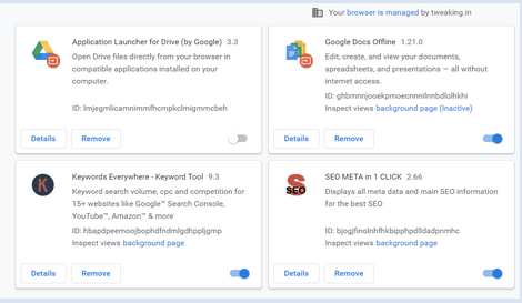 Disable Faulty Google Chrome Extensions