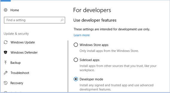 Enable App Side-Loading