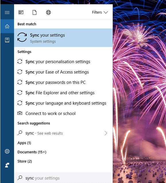 Customize Theme Sync Settings