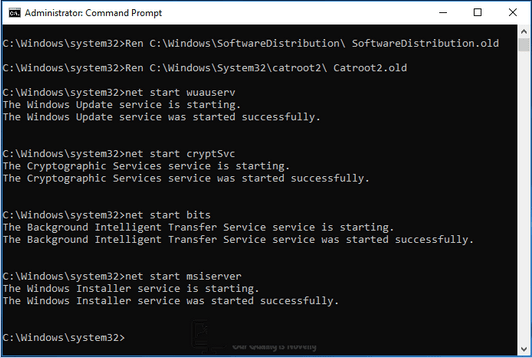 Reset Windows Update Service
