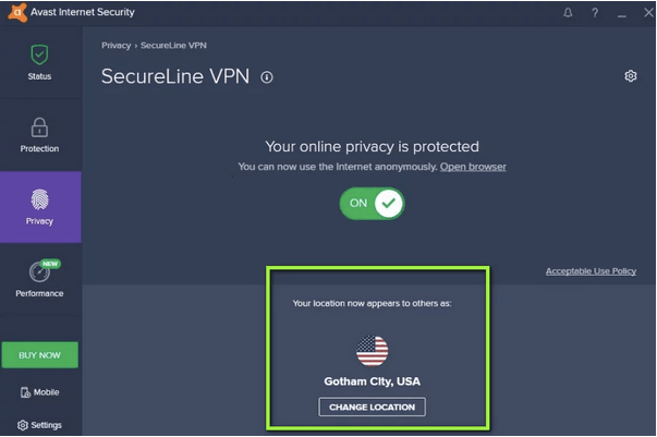 avast error message network not secure