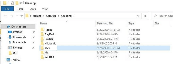 Here on File Explorer