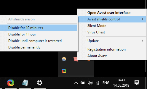 Disable Third-party Antivirus