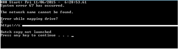 System Error 67 on Windows 10