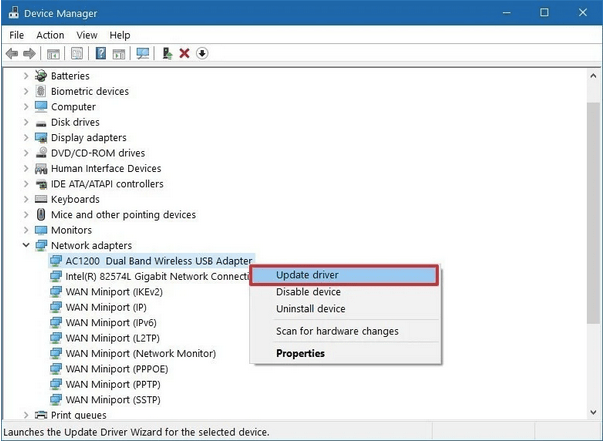 Update the Network Adapter Driver