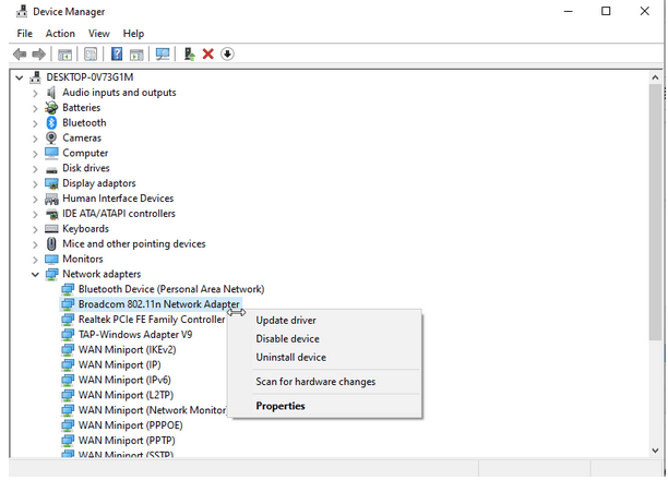 Windows 10 network connection errors