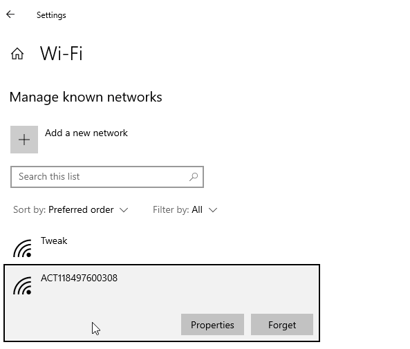 Forget The Network & Reconnect To It