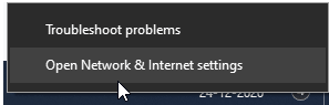 Look for the Network icon