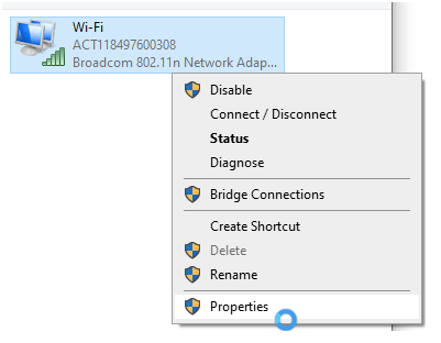 opens look for Wireless name