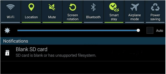 Blank SD Card or Has Unsupported File System