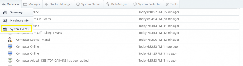 System Event