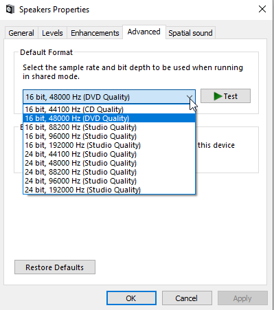 Audio Render Error