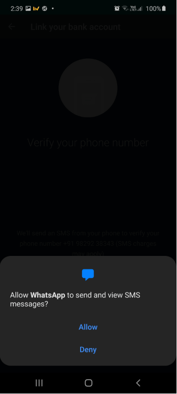 WhatsApp Pay to Send Money