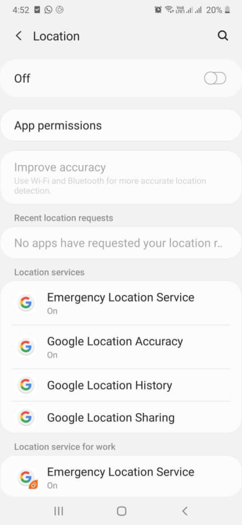 disable location - android battery draining issues