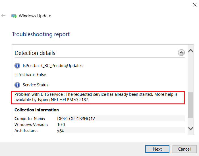 NET HELPMSG 2182 Error