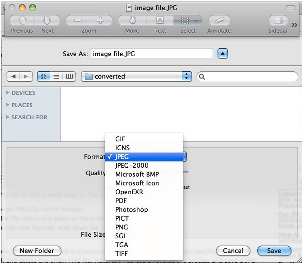 Konvertieren von PDF in JPG auf einem Mac