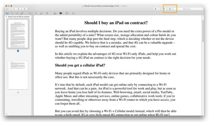 Как подписать PDF-файл на Mac с помощью инструмента предварительного просмотра